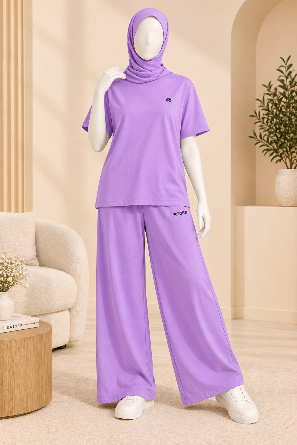 Light Purple Comfi Knit Fabric Co-Ord Set
