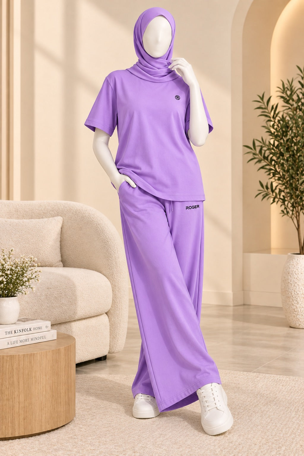 Light Purple Comfi Knit Fabric Co-Ord Set