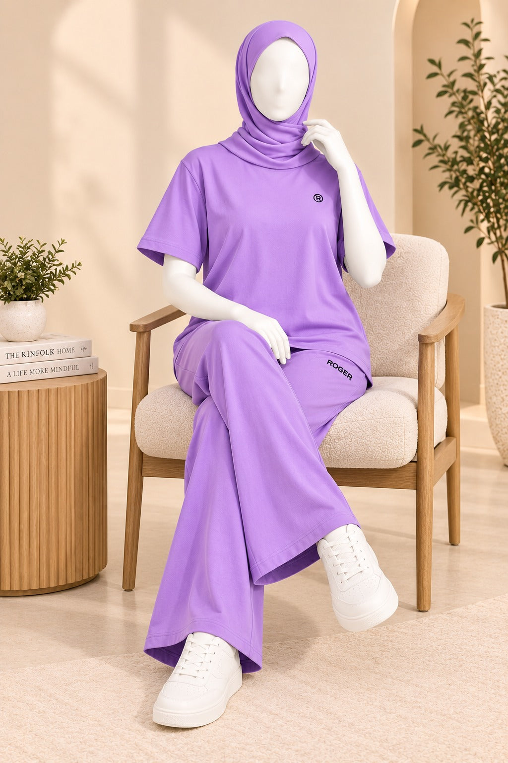 Light Purple Comfi Knit Fabric Co-Ord Set