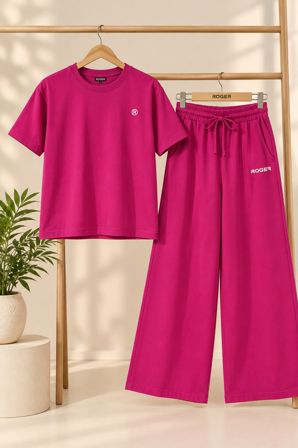 Pink Comfi Knit Fabric Co-Ord Set