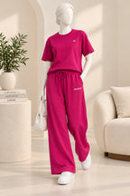 Pink Comfi Knit Fabric Co-Ord Set