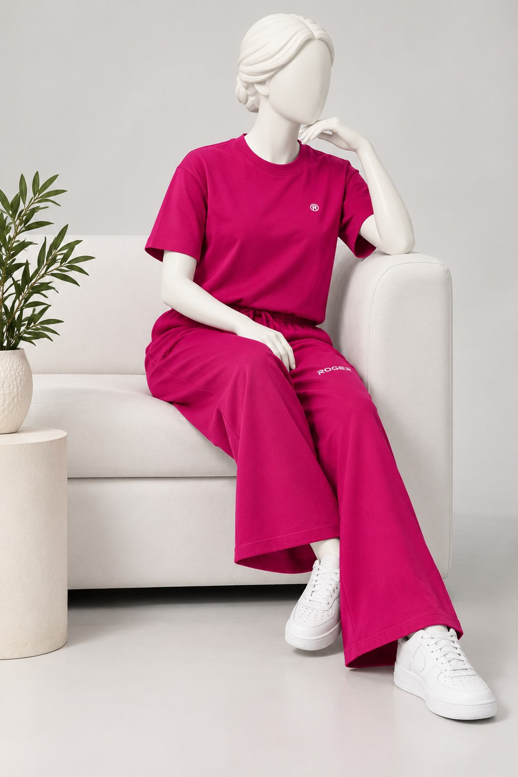 Pink Comfi Knit Fabric Co-Ord Set