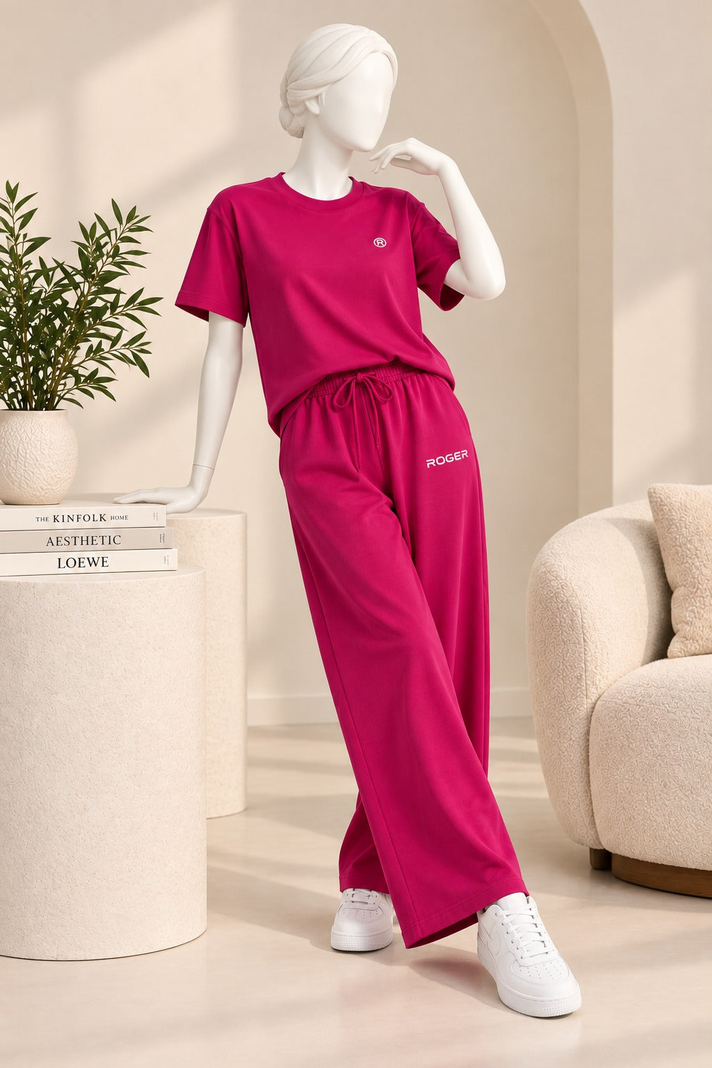 Pink Comfi Knit Fabric Co-Ord Set