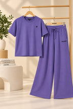 Purple Comfi Knit Fabric Co-Ord Set