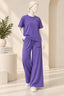 Purple Comfi Knit Fabric Co-Ord Set