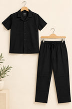 Black Linora Fabric Co-Ord Set