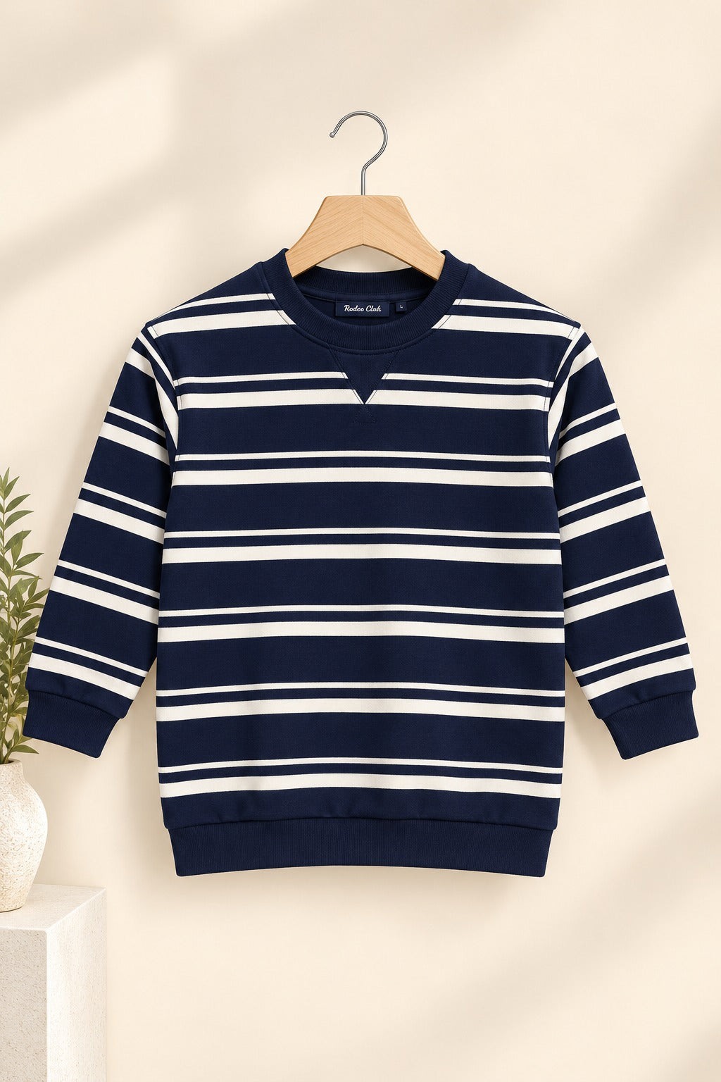 Blue Striper Old Money Sweatshirt Secondary image