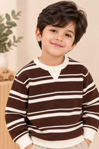 Brown Striper Old Money Sweatshirt