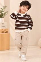 Brown Striper Old Money Sweatshirt