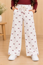 White Bow Ribloom Fabric Flapper