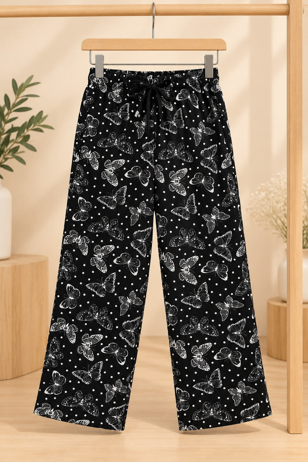 Black Butterfly Ribloom Fabric Flapper
