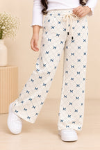 White Bow Ribloom Fabric Flapper