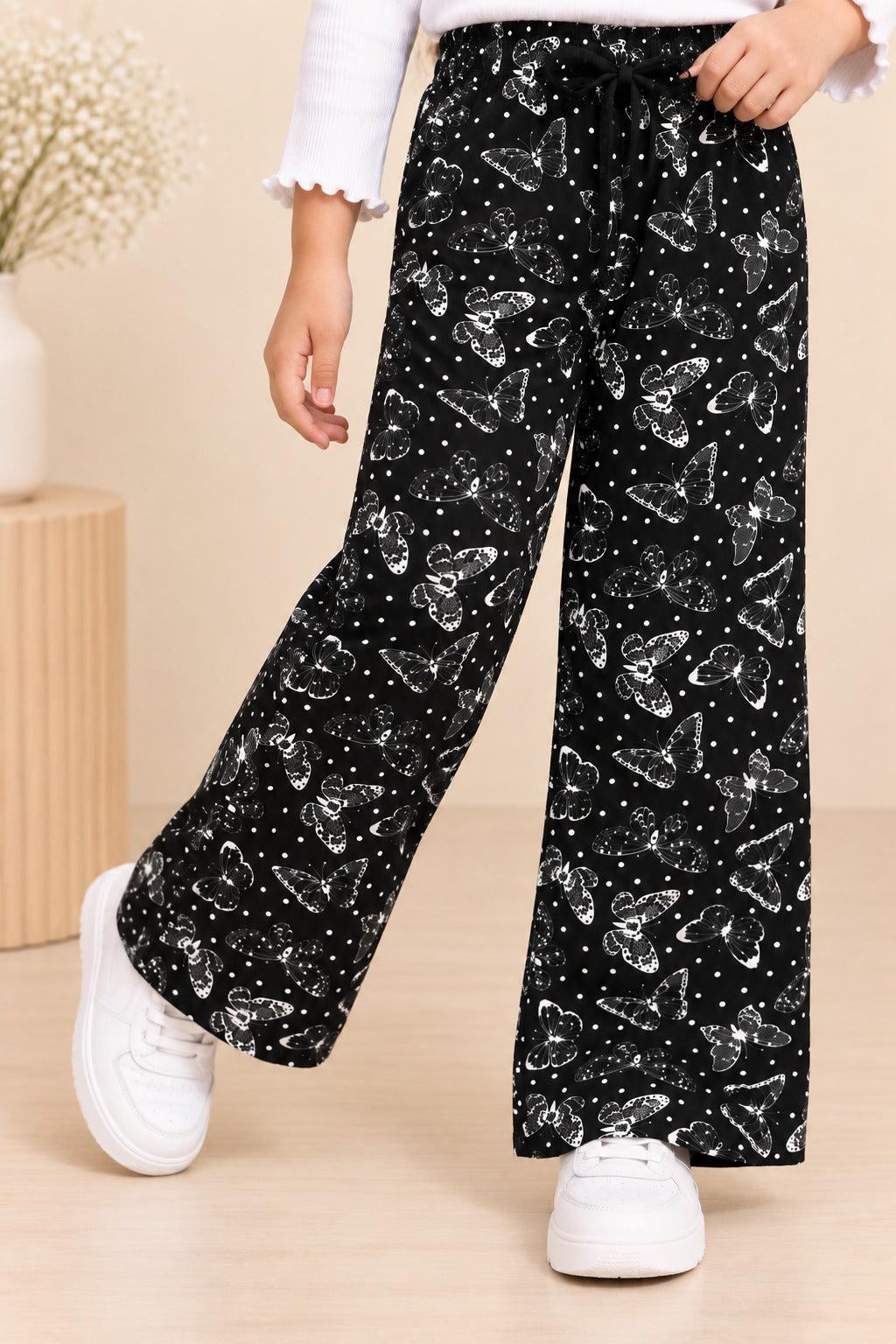Black Butterfly Ribloom Fabric Flapper