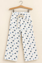 White Flowers Ribloom Fabric Flapper