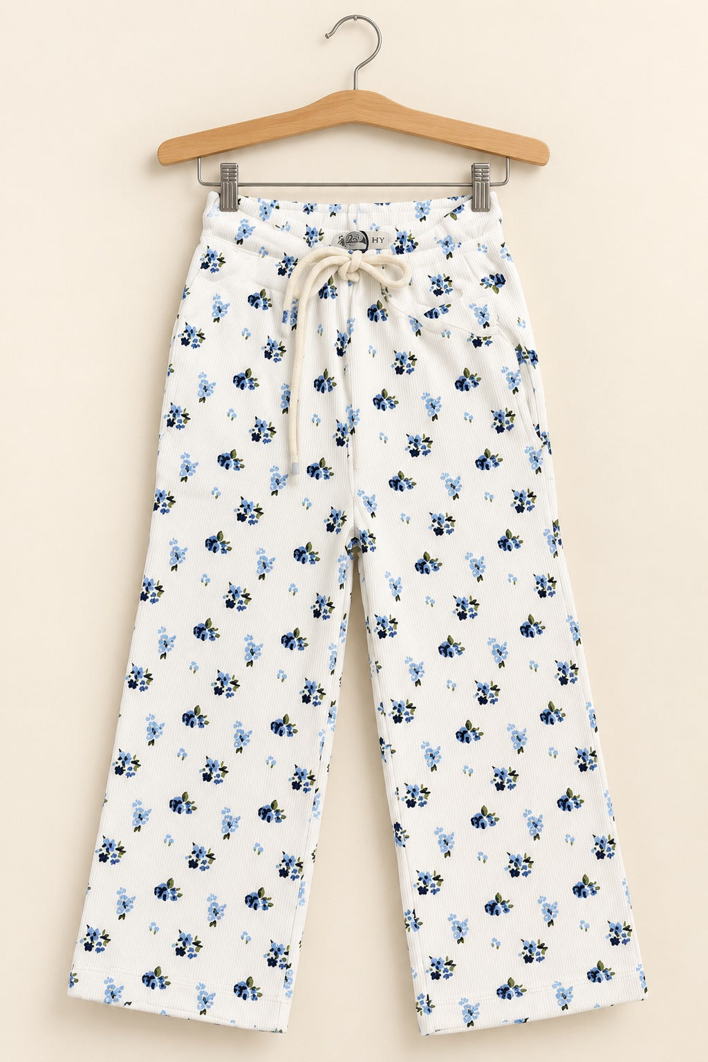 White Flowers Ribloom Fabric Flapper
