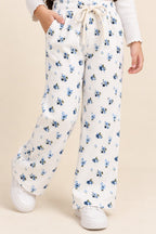 White Flowers Ribloom Fabric Flapper
