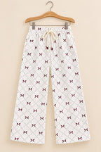 White Bow Ribloom Fabric Flapper