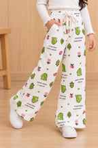 White Dino Ribloom Fabric Flapper