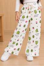 White Dino Ribloom Fabric Flapper