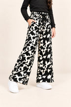Black Leopard Ribloom Fabric Flapper