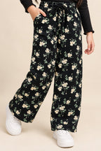 Black Flowers Ribloom Fabric Flapper