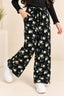 Black Flowers Ribloom Fabric Flapper