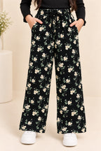 Black Flowers Ribloom Fabric Flapper
