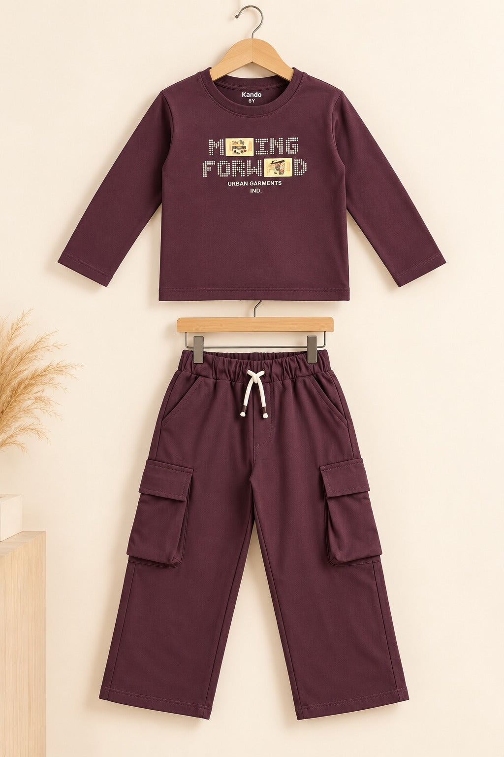 Purple Forward Rib Aura Fabric Suit