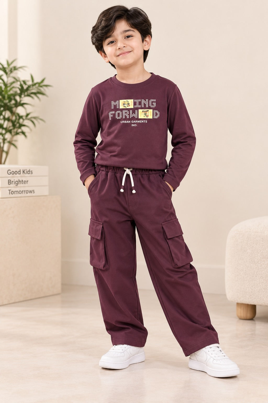 Purple Forward Rib Aura Fabric Suit