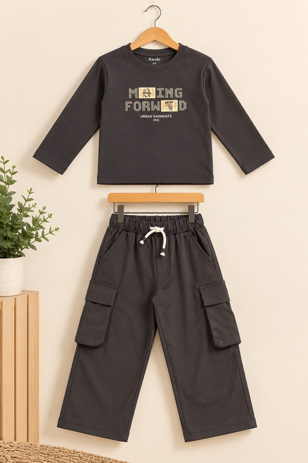 Grey Dopa Rib Aura Fabric Suit
