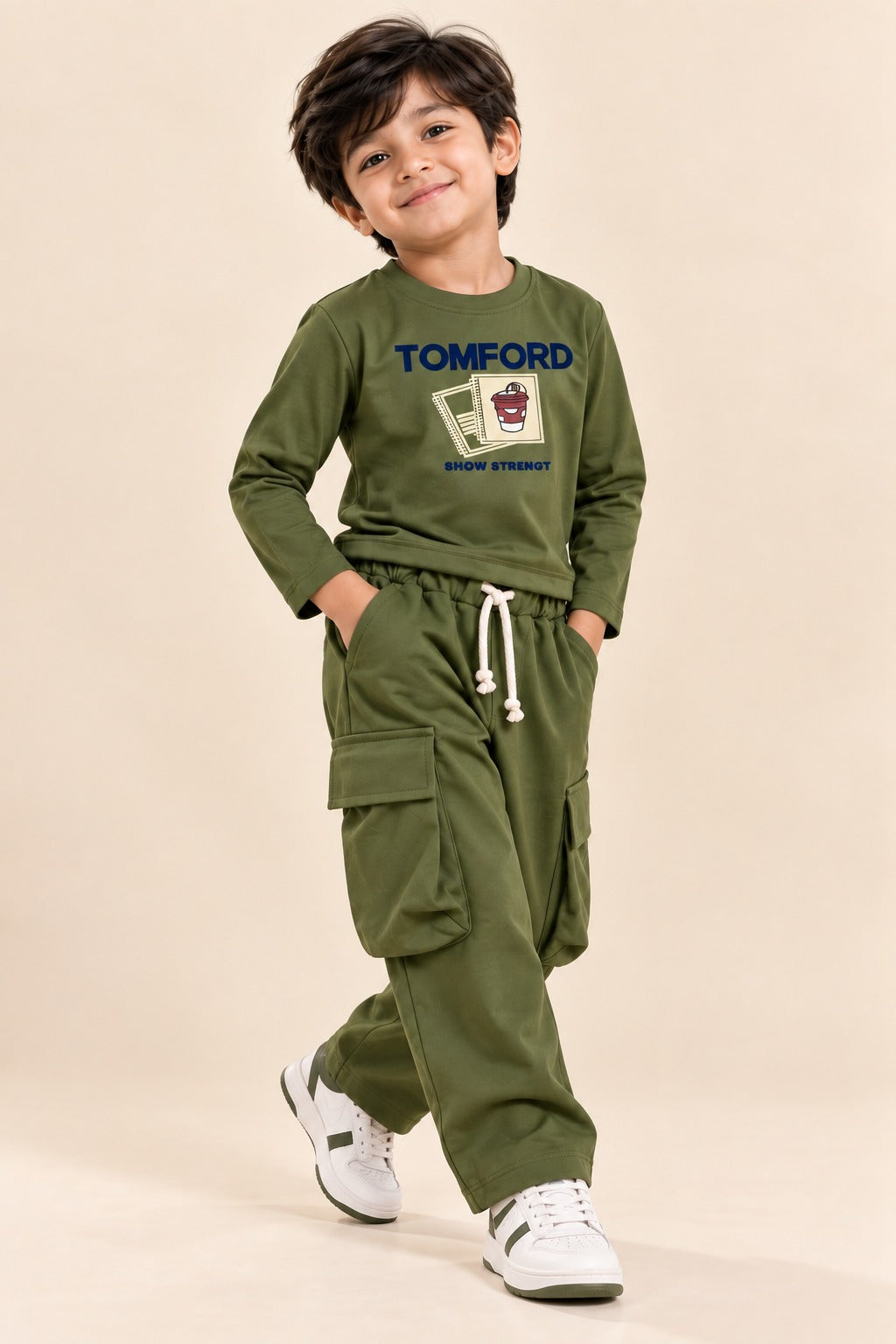 Green TomFord Rib Aura Fabric Suit