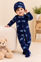 Navy Trucks Cozy Luxe Romper