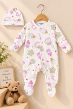 White Muffin Cozy Luxe Romper