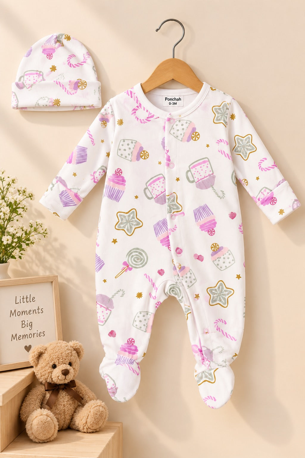 White Muffin Cozy Luxe Romper