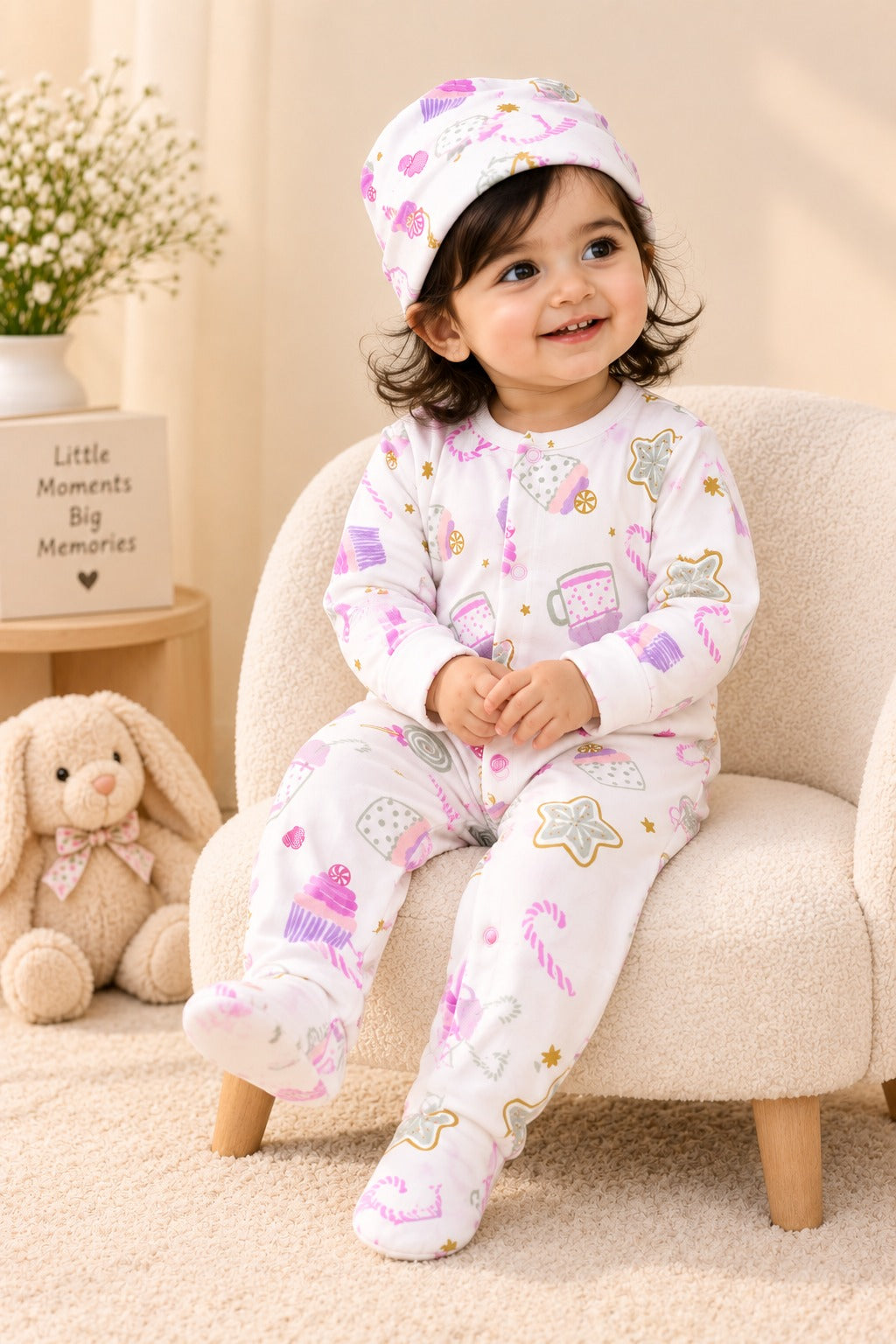 White Muffin Cozy Luxe Romper