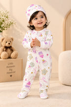 White Muffin Cozy Luxe Romper