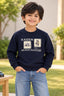 Navy Kaoen Cloud-Fleece Fabric Sweatshirt