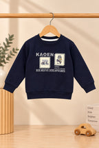 Navy Kaoen Cloud-Fleece Fabric Sweatshirt