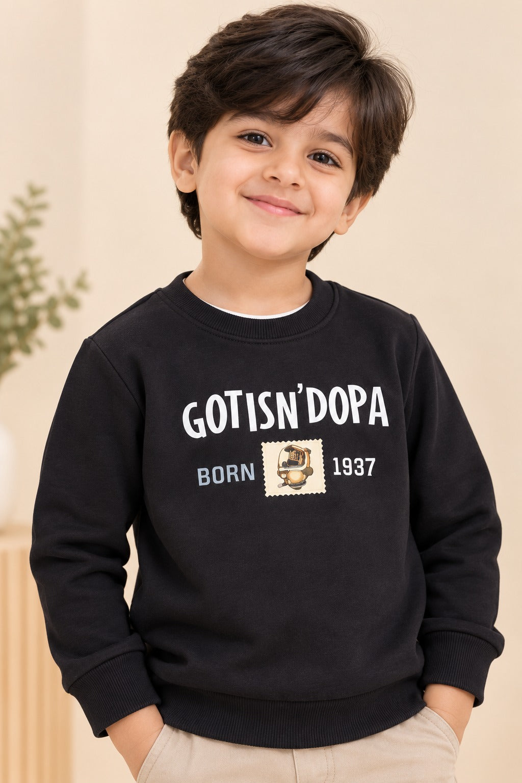 Grey Dopa Cloud-Fleece Fabric Sweatshirt Main image