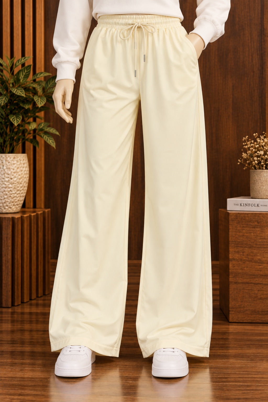 Lime LuxeRib Fabric Trouser