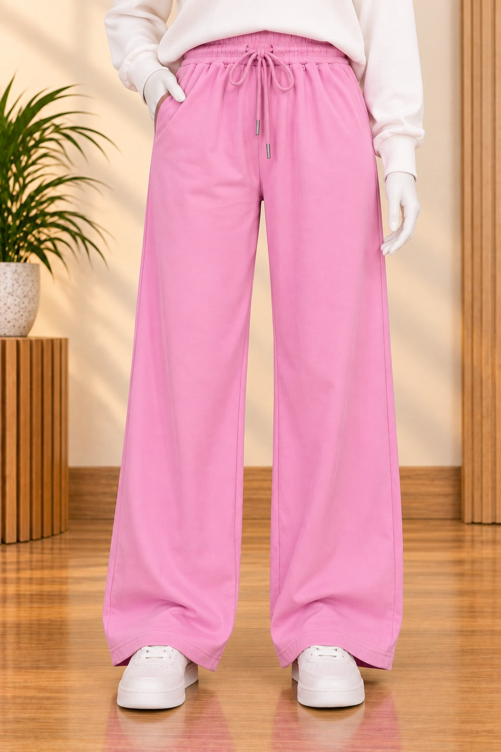 Purple LuxeRib Fabric Trouser