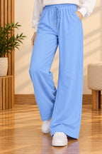 Sky Blue LuxeRib Fabric Trouser