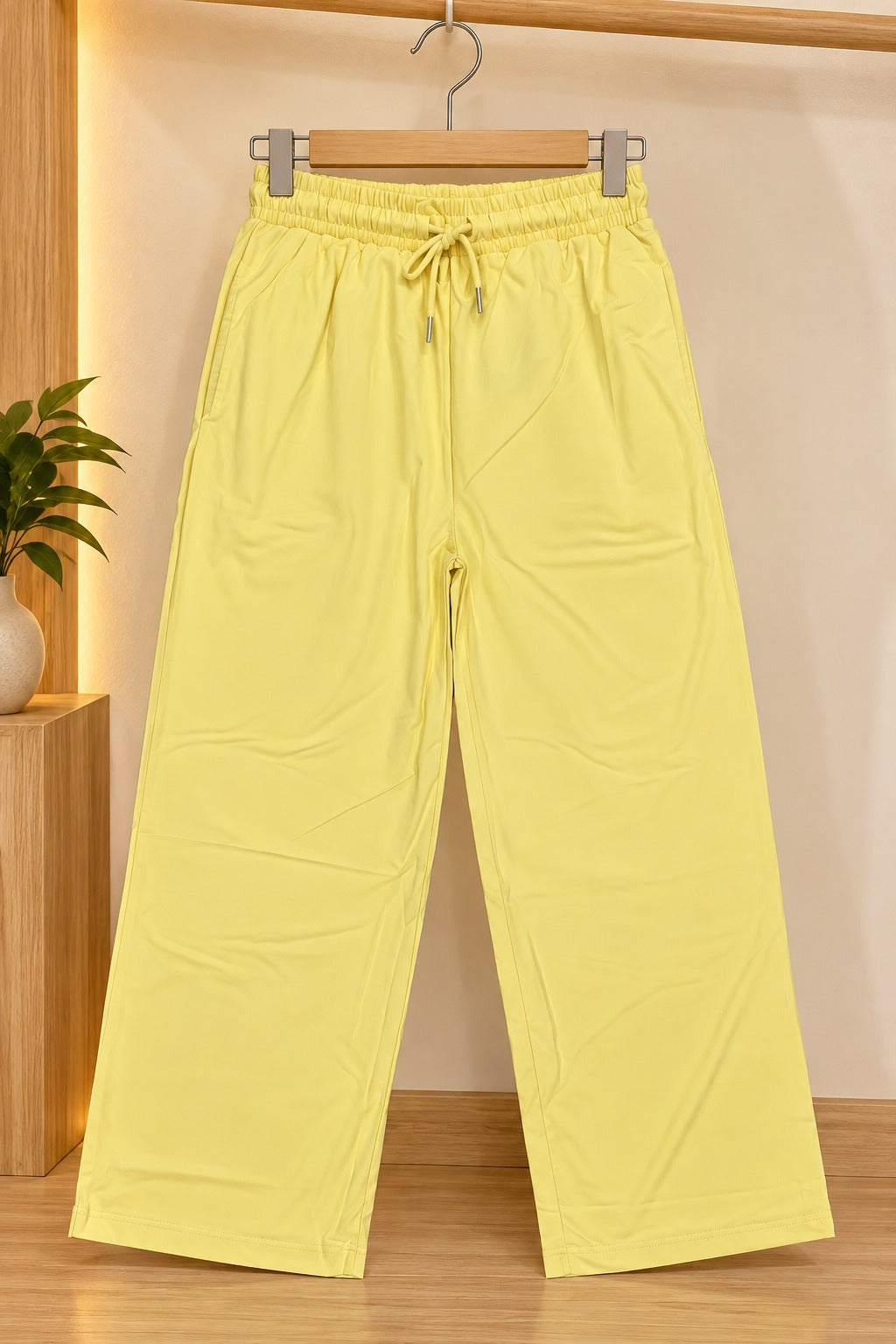 Yellow LuxeRib Fabric Trouser