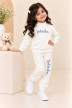 White Panda Velora Rib Fabric Suit