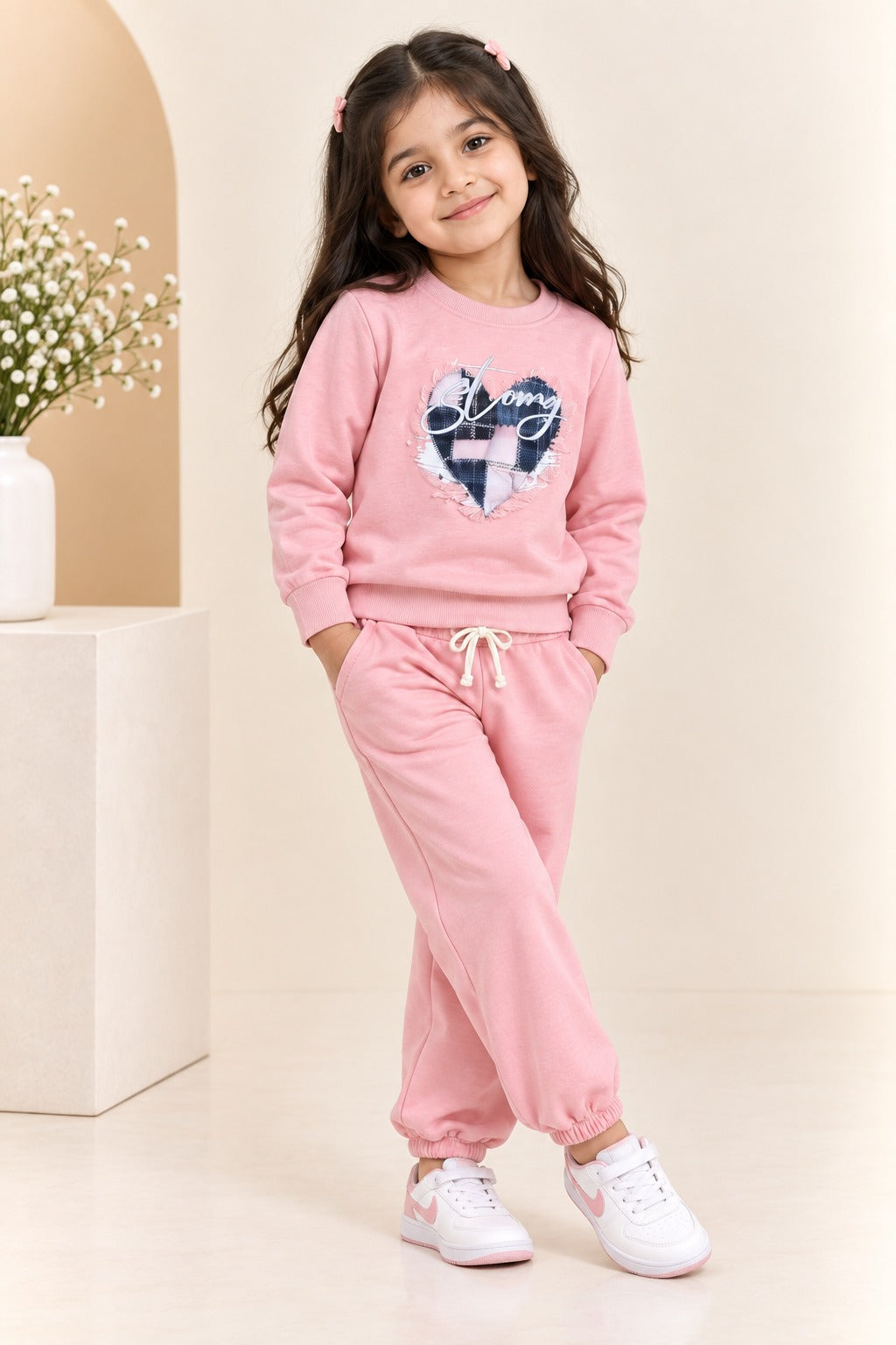 Pink Strong Fleecenza Fabric Suit