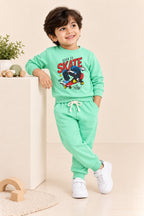 Turquoise Skate Terrona Fabric Suit