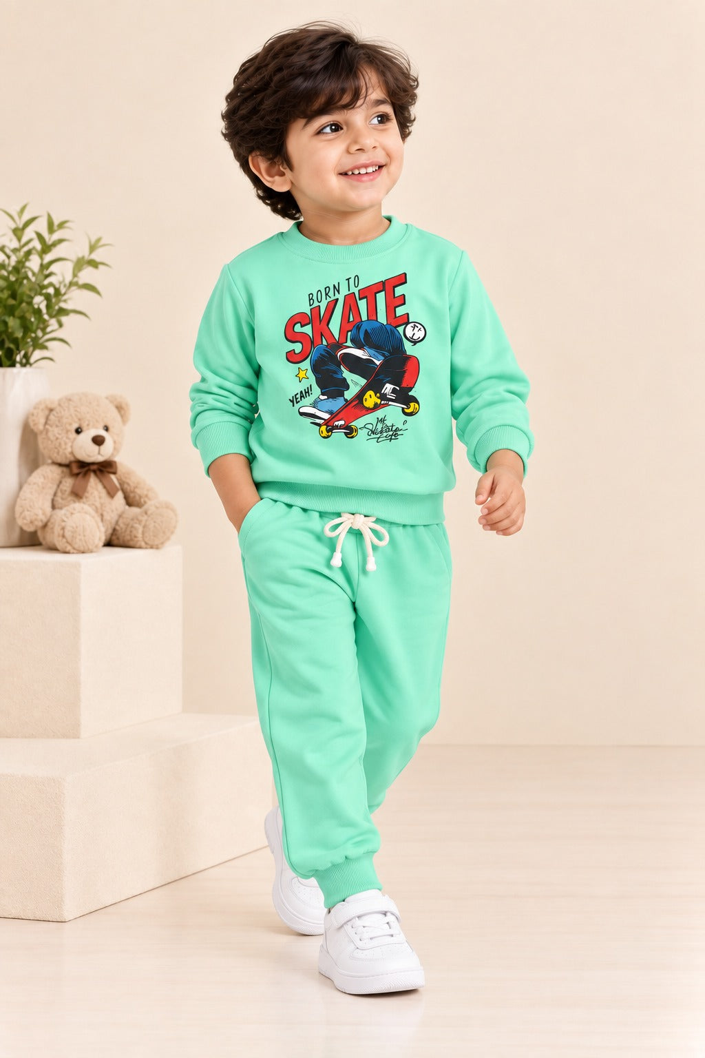 Turquoise Skate Terrona Fabric Suit Secondary image