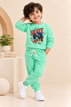 Turquoise Skate Terrona Fabric Suit