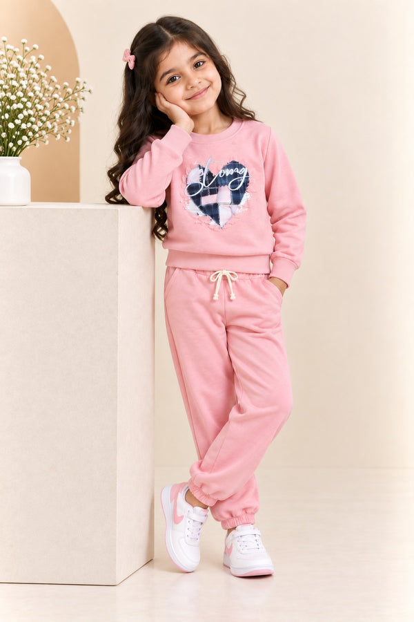 Pink Strong Fleecenza Fabric Suit