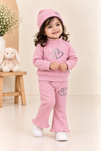 Pink Hearts Velora Rib Fabric Suit